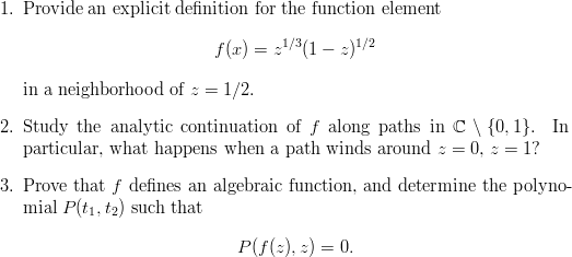 Problem on analytic continuation