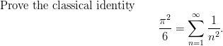 Classical identity for pi square