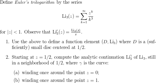 Problem on analytic continuation