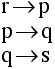 r arrow p. p arrow q. q arrow s.